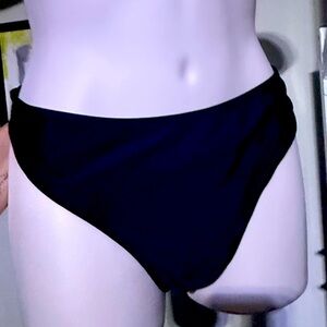 SHEIN Women's Ruched Back Cheeky Bikini Bottoms - Black, L